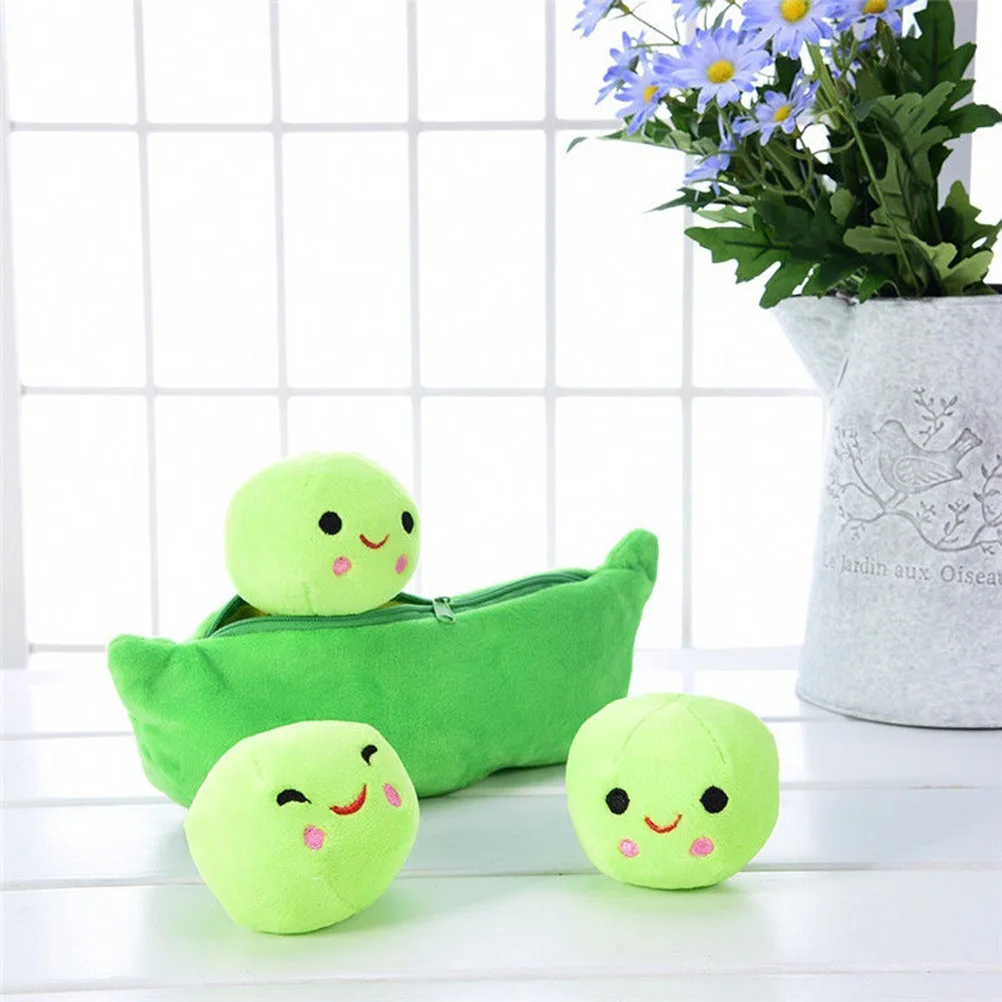 ZK20 ของเล่นตุ๊กตาหมอนนุ่มยัดไส้ Pea Pod ของเล่นเด็กของขวัญ