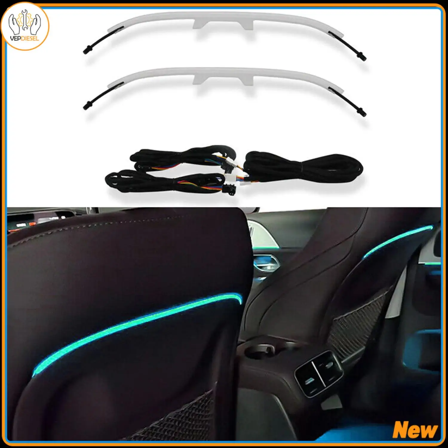 

1Set 64 Colors Seat Back Ambient Light For Mercedes Benz GLE GLS W167 X167 V167 Car Lights Decorative Lamps & Strips