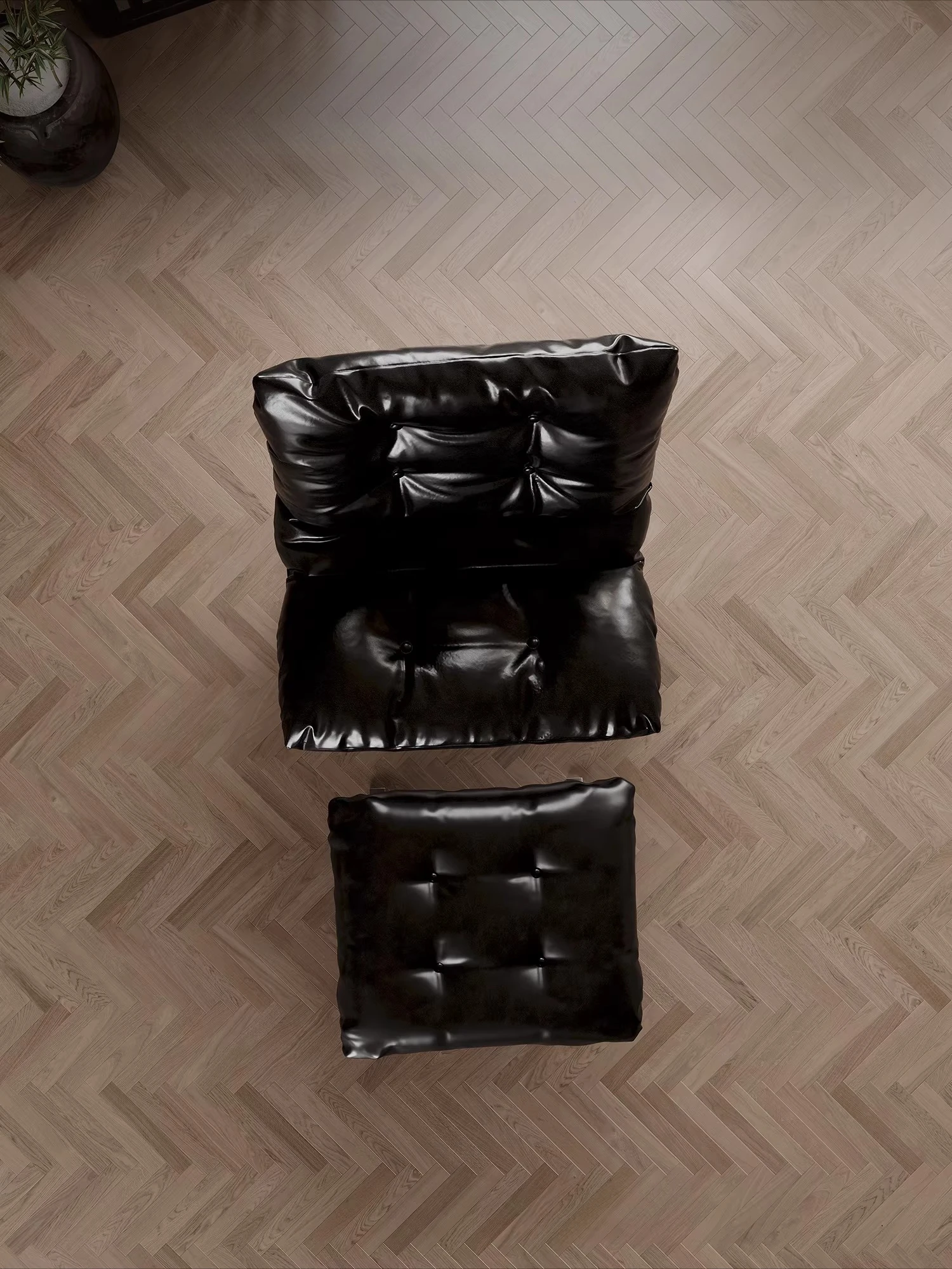 Italian ultra-genuine leather simple sofa chair oil wax leather light luxury modern simple balcony