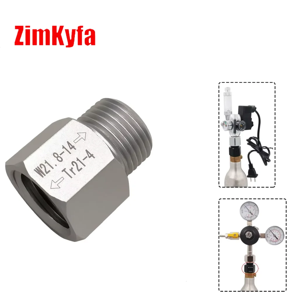 Soda Stream Cylinder Adapter Converter TR21-4 to W21.8 Convert Adapter For Aquarium Fish Homebrew Beer Corny Keg Co2 Accessories