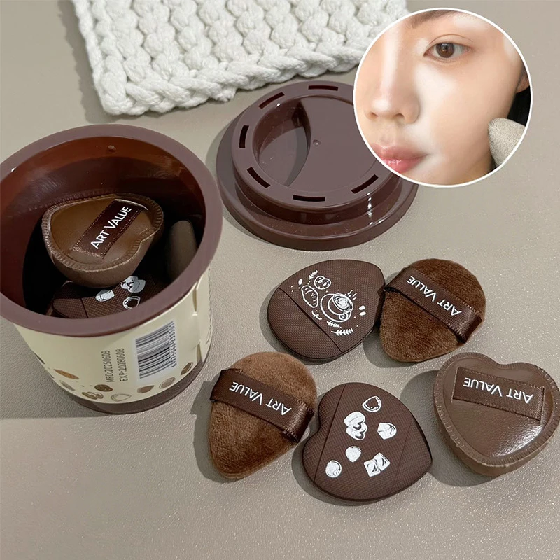 ชุดเครื่องมือแต่งหน้า 5 ชิ้น ฟองน้ำพัฟขนาดเล็กสำหรับลงรองพื้นแบบคุชชั่น บีบีครีม คอนซีลเลอร์ และเครื่องสำอางอื่นๆ