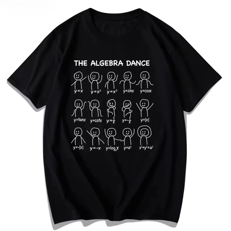 Algebraic Quadratic Equations Trigonometric Functions Fun Math Dance Summer Short Sleeve Trend T-shirt