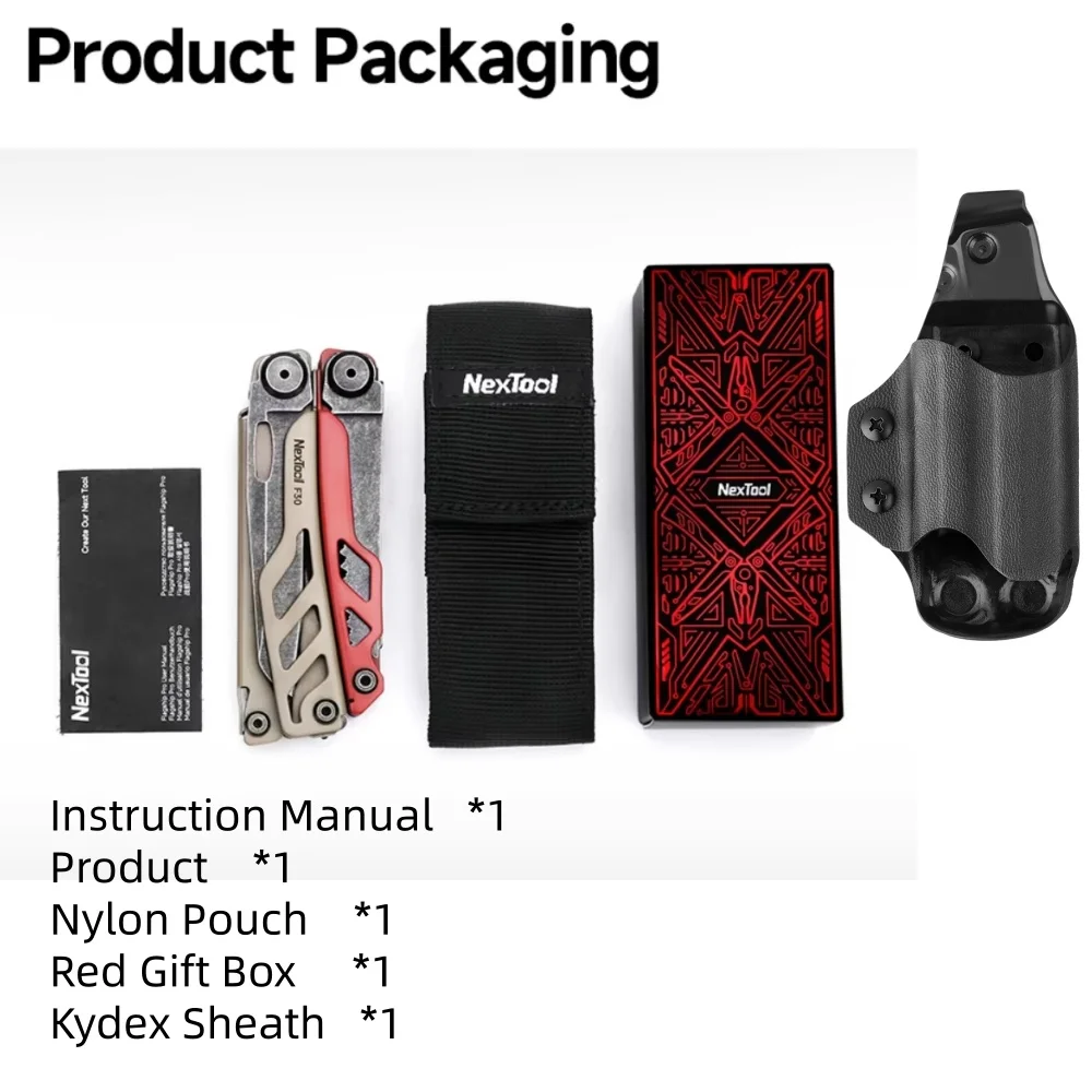 NexTool Flagship Pro 16-in-1 multitooltang EDC vouwmes kampeeruitrusting outdoor survival kit draagbare gereedschapset