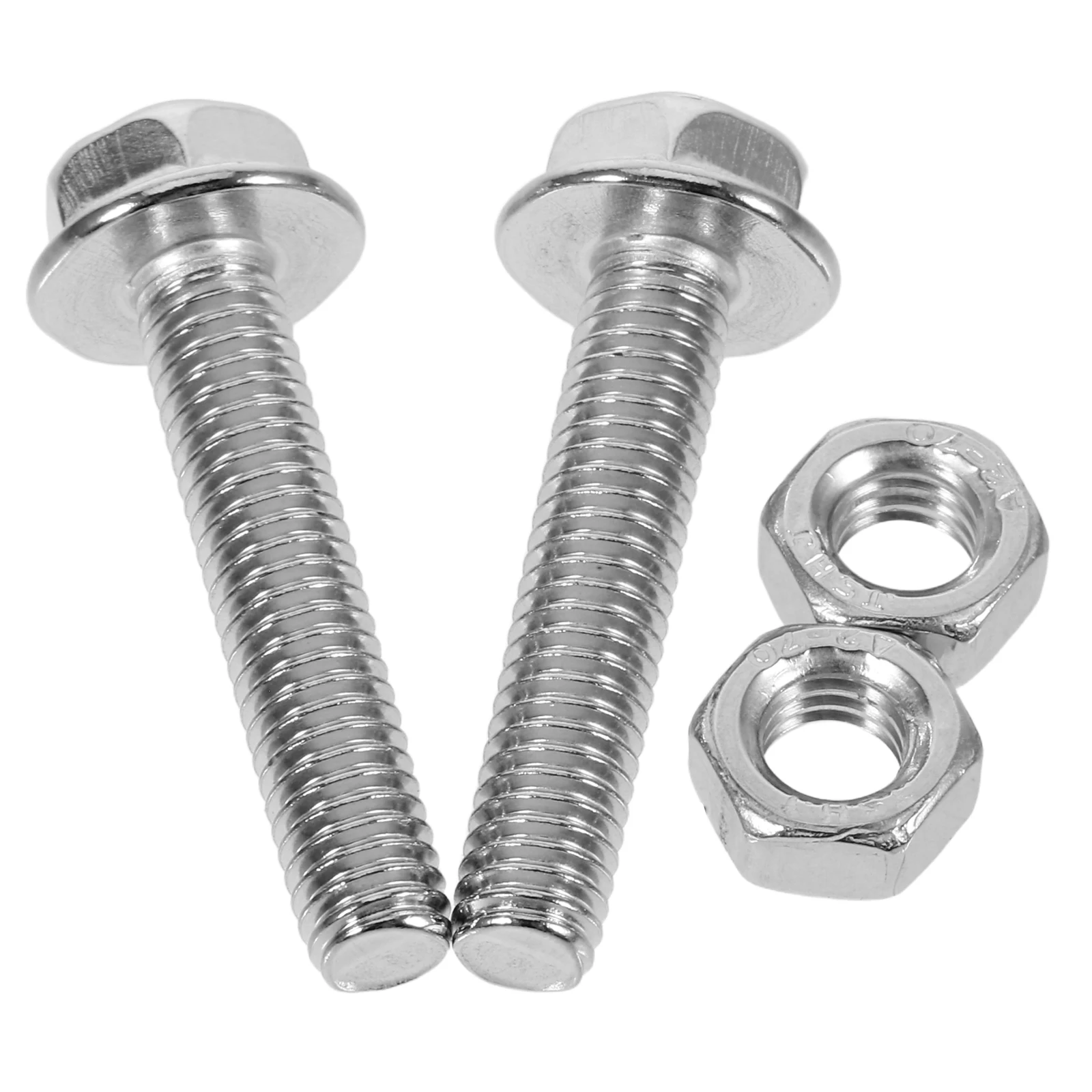 

2 Sets Stainless Steel Hex Bolts Nuts Set Durable Outdoor Structural Connection Industrial niture Automotive Repair Socket