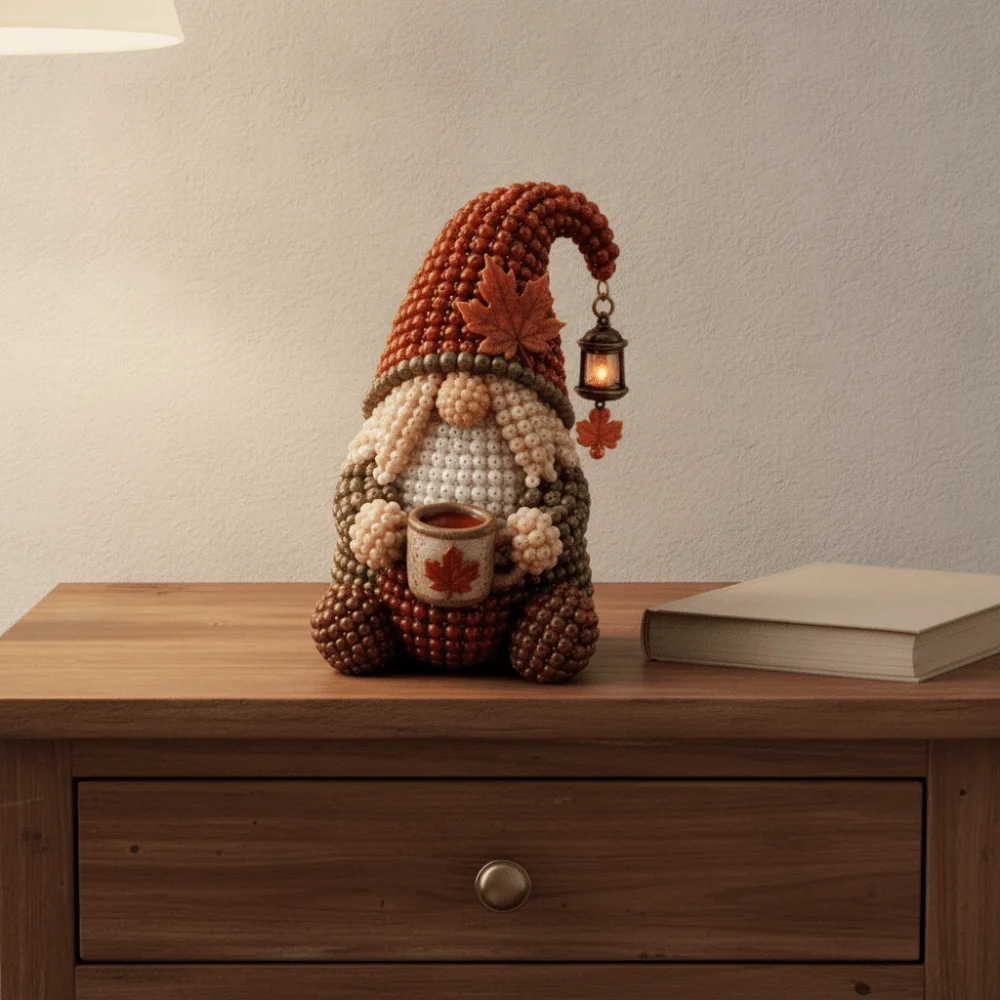 3D Dwarf Figurine Bead DIY Kit with A Pendant and Instruction Beginner-friendly Beaded Dwarf Ornament Craft Kit Handmade