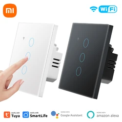 Xiaomi-interruptor de luz inteligente con WiFi para el hogar, pulsador táctil con Control remoto, compatible con Smart Life, Tuya, Alexa, Google Home, Yandex, Alice, necesita neutro