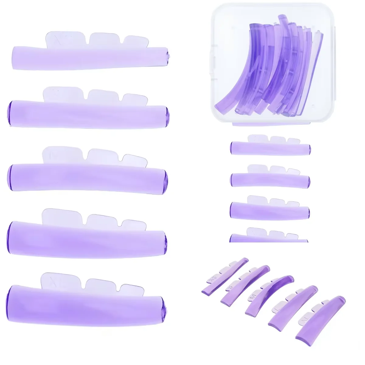 5 Pairs New Eyelash Extension Silicone Pads Shell Crown Shape Self-Adhesive Lash Lift Perm Pads for Eyelash Grafting And Lift