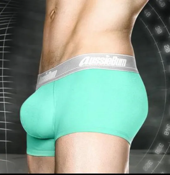 Men's breathable and comfortable elastic underwear, mid waist striped triangular underwear