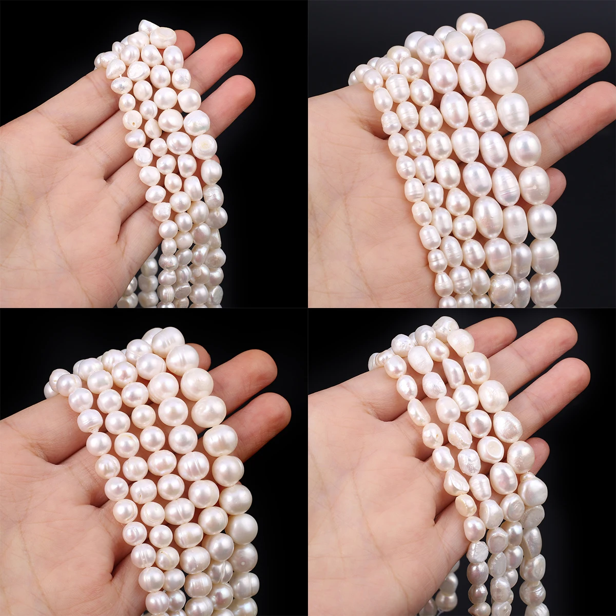 

Natural Freshwater Pearl Beads Geometry Shape Isolation Loose Beaded for Jewelry Making DIY Charm Bracelet Necklace Accessories