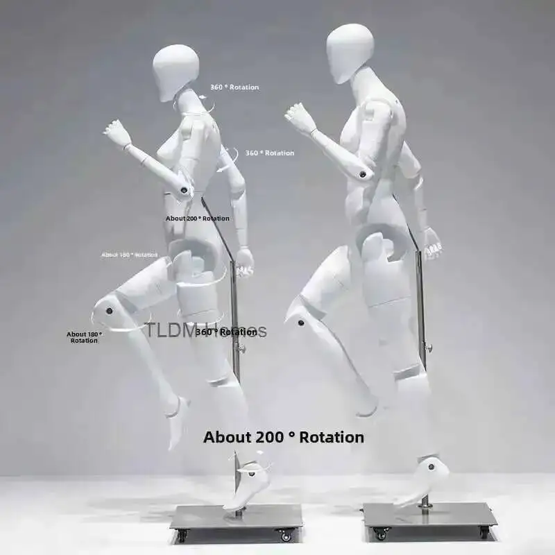 Full Body Shopping Posture Changeable Mannequin Mall Mannequins for Clothing Store Model Props Luxury Window Display Shelf Dummy
