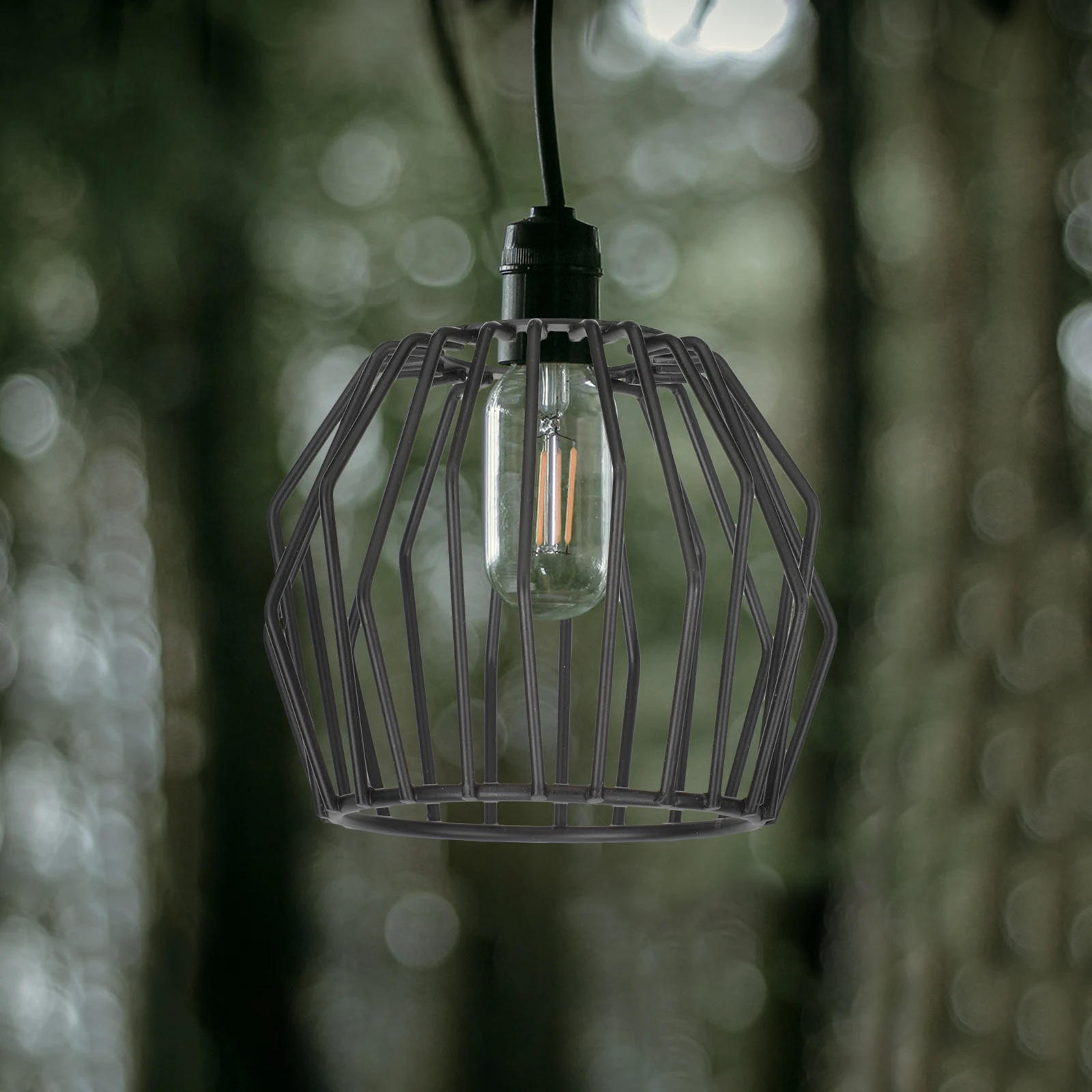 

Retro Iron Lampshade Black Birdcage Hanging Ceiling Light Cover Replacement Pendant Shades For Home Kitchen Bedroom