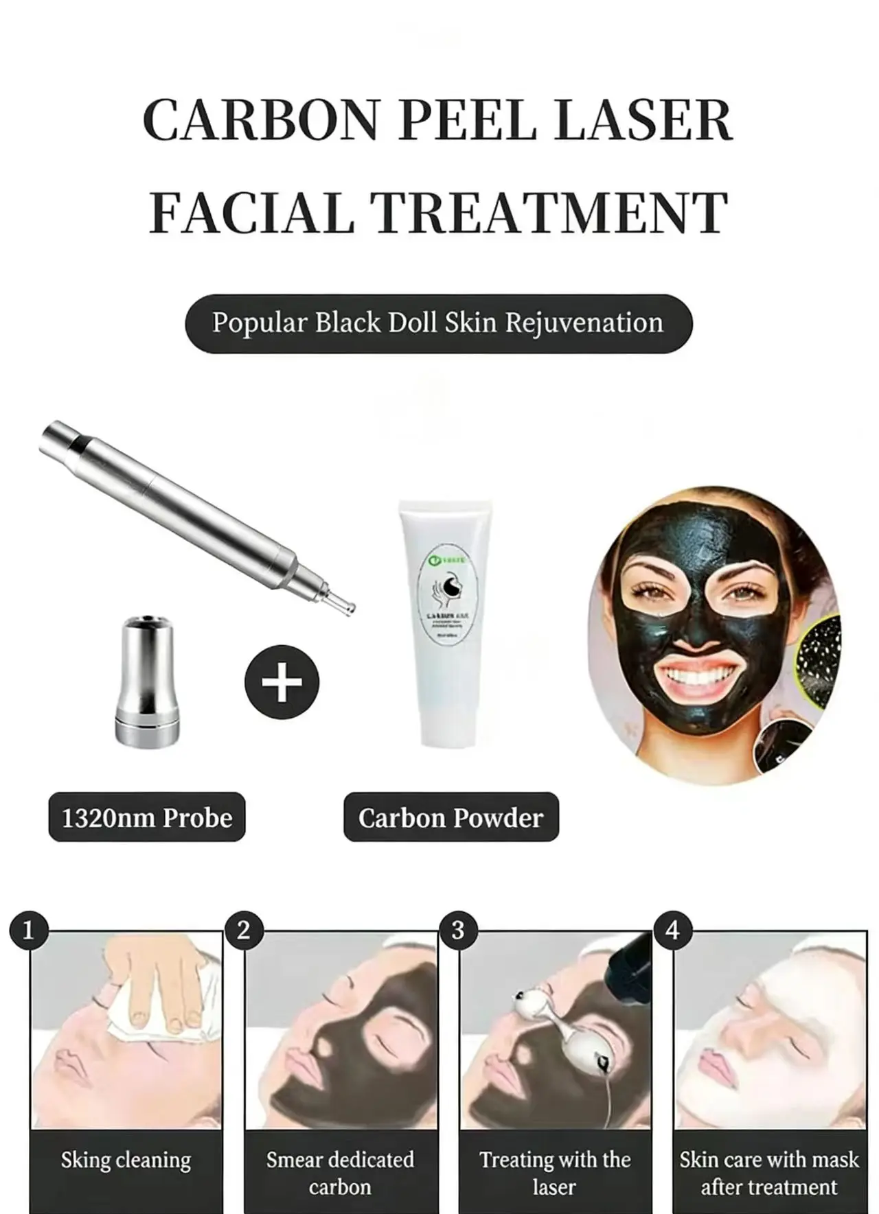 

Лазерный косметологический аппарат 4-в-1: диодное удаление волос, пикосекундное удаление татуировок, карбоновый пилинг с системой охлаждения