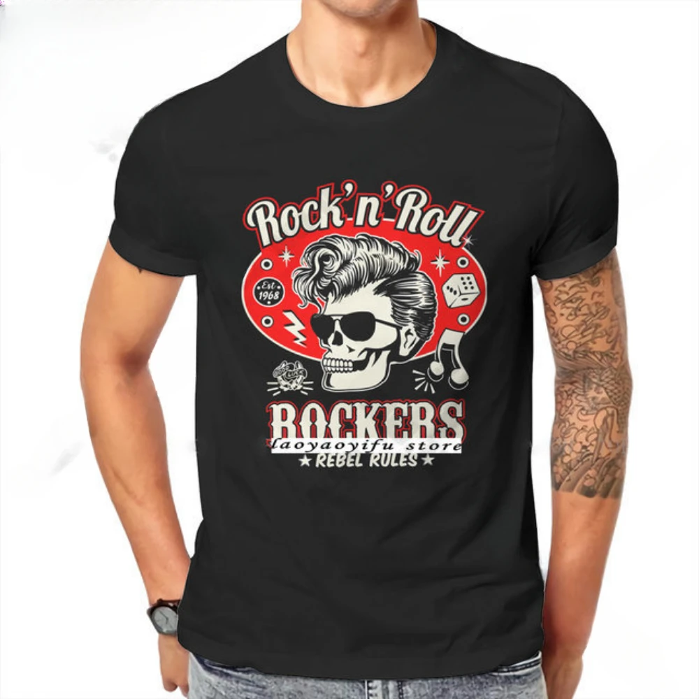 American Rockabilly Band Fans Hipster Streetwear Breathable Boy Girl Men Casual T Shirt Fashion Stray Cats Rock Classic Tshirt