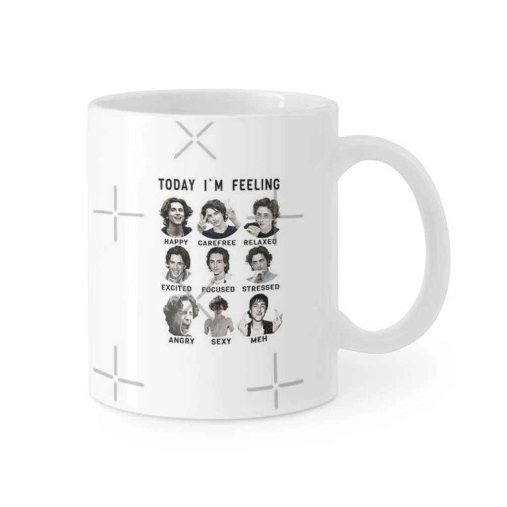 

Timothee Chalamet - Funny Feelings Coffee Milk Cup,Mocha,Couple,Christmas,Kawaii,Original,11oz