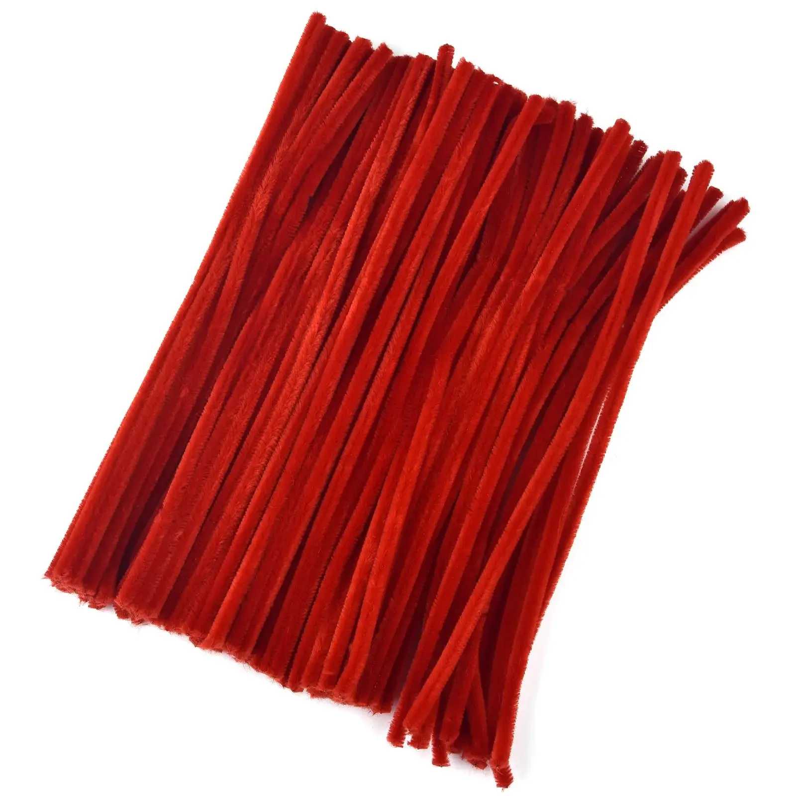 100 Stuks Pluche Stok Draaien Bar Chenille Stengels Draad Pijp Kinderen Speelgoed Diy Strips Creatieve Hobby Materiaal Stem Ijzer Vilt Draden