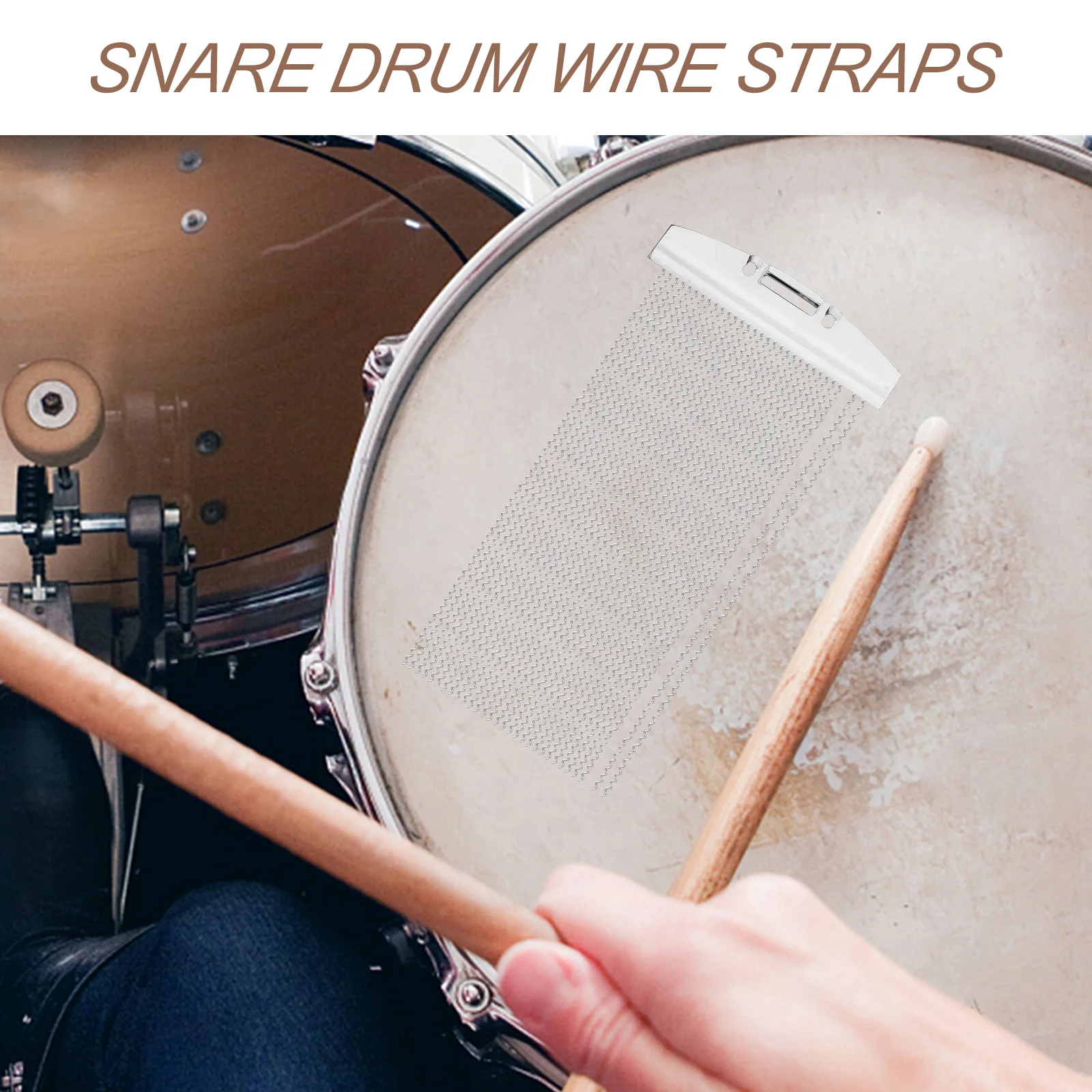 

Snare Drum Wire Iron Durable Snare Belt Strap Anti-Buzz High Reliability Drum Instrument Accessory Percussion String Belt