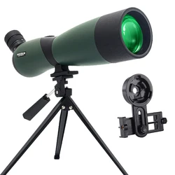 25-75x70 Spotting Scope 45 Degree Angled Zoom Telescope With Tripod Waterproof For Target Shooting Bird Watching Hunting