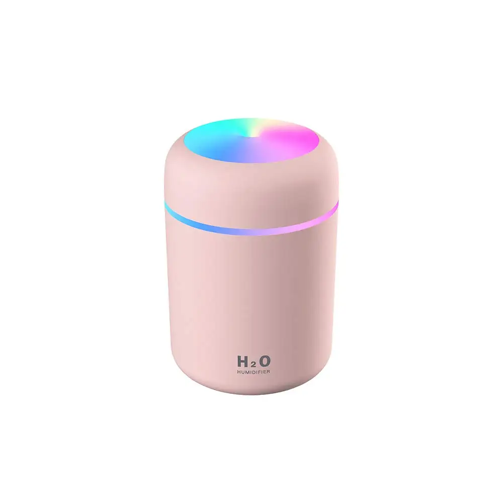 Mini Luchtbevochtiger Etherische Olie Diffuser Usb Persoonlijke Desktop Luchtbevochtiger Voor Auto Kantoor Slaapkamer Verstelbare Spray Mode Roze