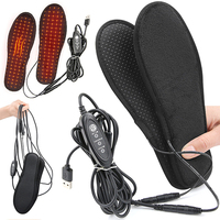 USB Heated Shoe Insoles Electric Heated Shoe Pad Adjustable Temperature Foot Warming Pad Rechargeable Foot Warmer for Hiking Ski