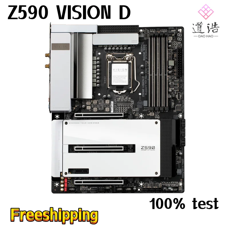 

Материнская плата для Z590 VISION D Mtherboard 128 ГБ DP M.2 SATA3.0 LGA 1200 DDR4 ATX Z590 100% протестированная Полная работа