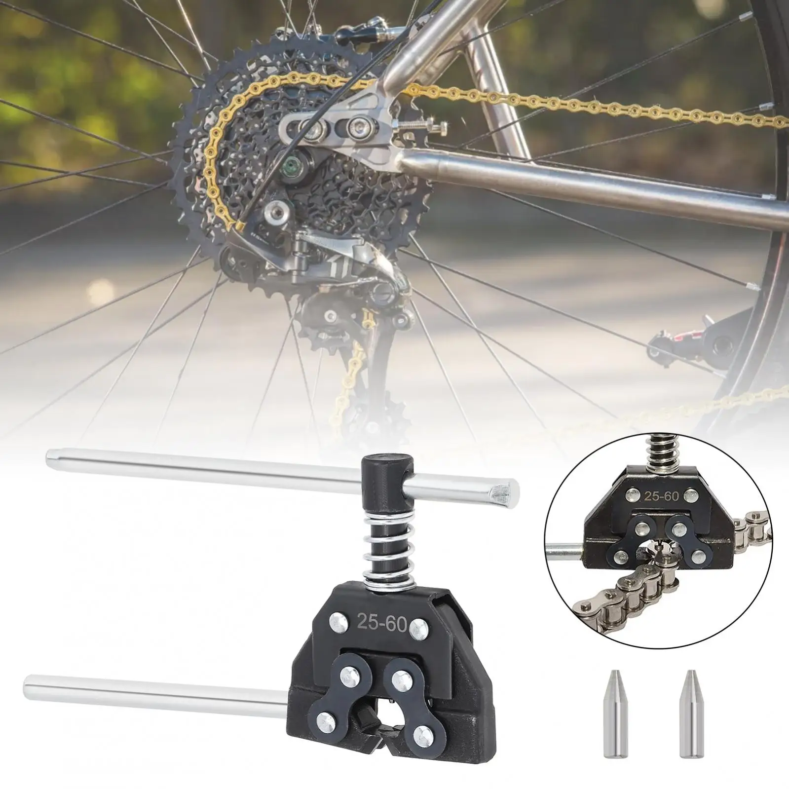 25-60# Chain Cutter Breaker for #25 #35 #40 #41 #50 #60 / Roller Chain / Motorcycle Bicycle, Link-chain Detacher Splitter Tool