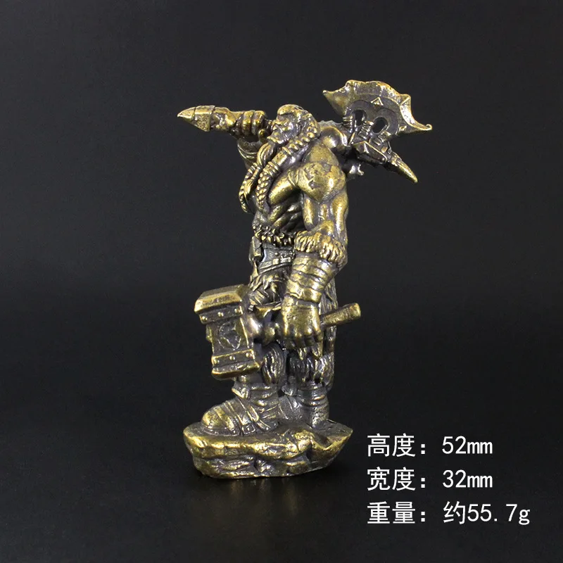 Mosiężne figurki wojowników Miniaturowe ozdoby Akcesoria Pulpit Metalowy żołnierz Elementy gry planszowej Kreatywna figurka Artware