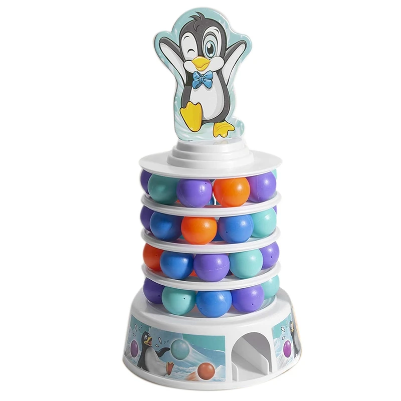 Creative Penguin ซ้อนของเล่นเกมกระดานสําหรับเด็ก Fine Motor Skill Building Blocks ของเล่นครอบครัวสําหรับบล็อก