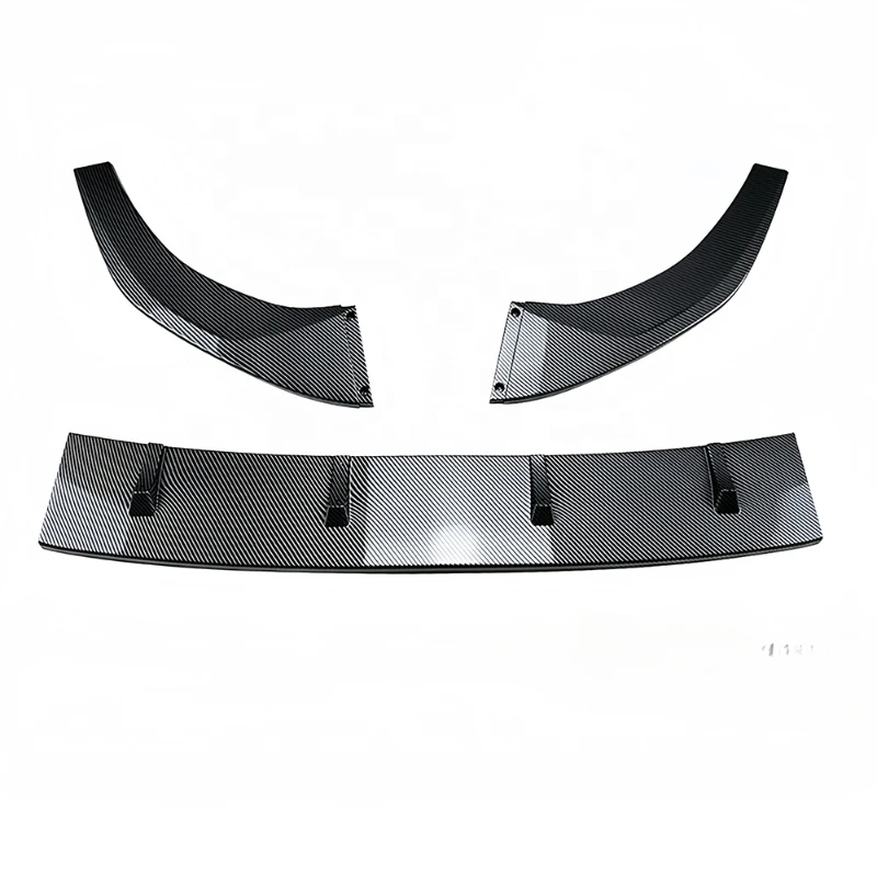 Auto Parts High Quality Custom Carbon Fiber Look ABS Front Bumper Lip For VW Golf MK8 GTI R-line 2020+