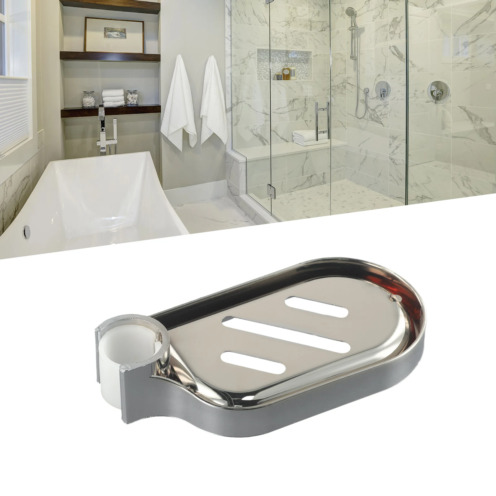 Nueva caja de jabón ABS plateada, Material ABS resistente al desgaste, accesorios de baño, dispositivo de baño, reemplazo de alta calidad