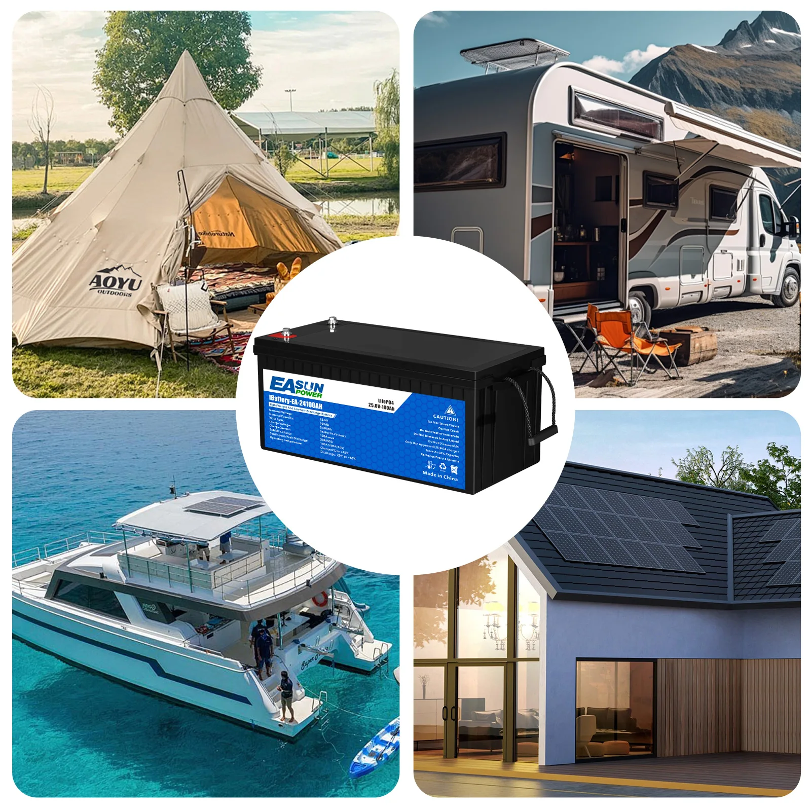 Easun Power 24V 100Ah Bateria  – Grid Tie Inverter Limiter 2000W recenzja i cena