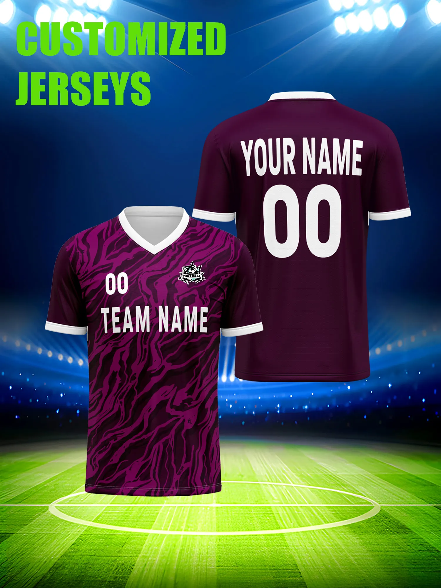 

Футбольная форма на заказ с индивидуальным изображением, номером и именем, официальный товар для фанатов.