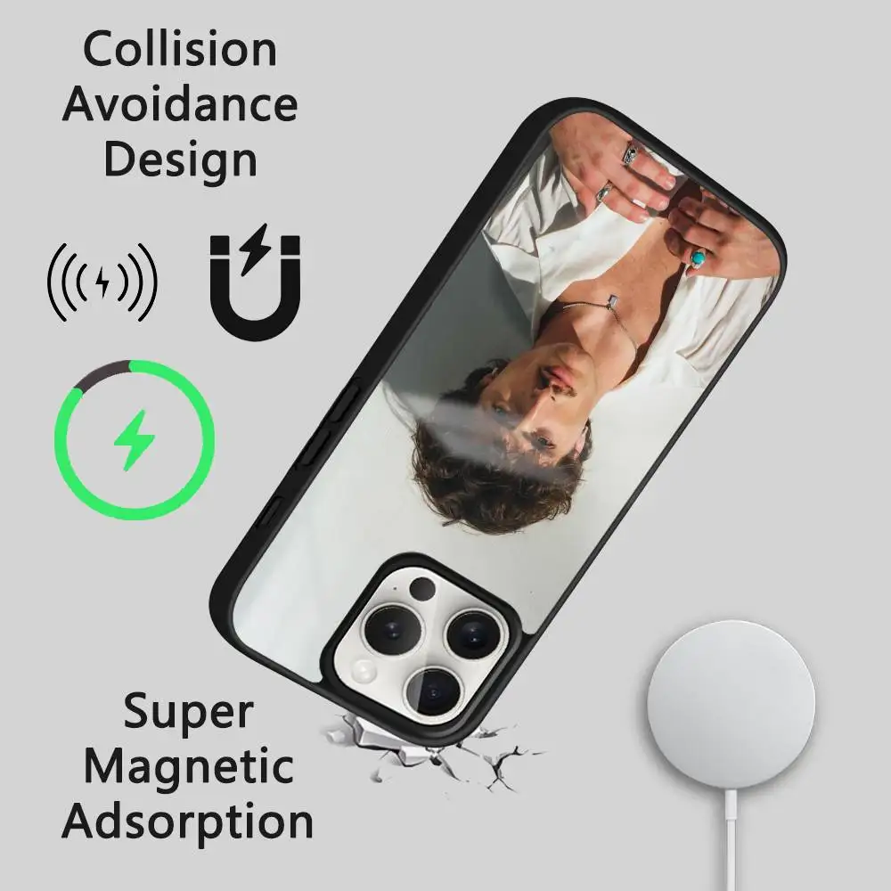 

Phone Case B-Benson Boone Singer For iPhone 16 15 14 13 12 11 Pro Max Plus Mini Wireless Charging Magnetic Hard Shell