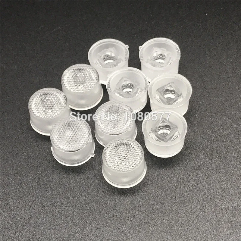 30pcs 13mm LED lens 30 Degree For 5050 XML XML-L2 Optical Grade PMMA Led Lens Holder Plano Reflector Collimator