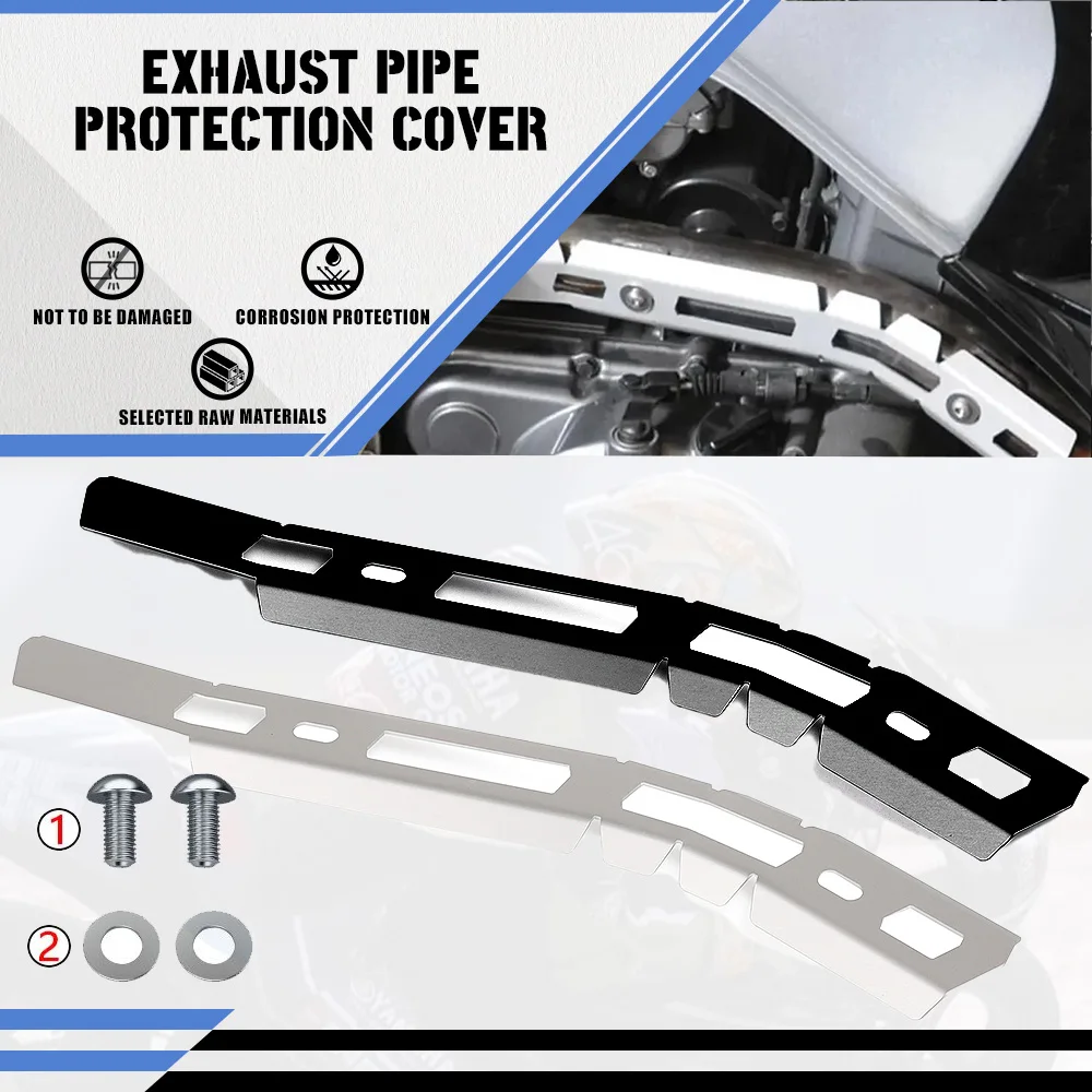 

KLR650 Exhaust Heat Shield Muffler Protector Cover For Kawasaki KLR 650 2008-2018 2009 2010 2011 2012 Exhaust Header Pipe Guard