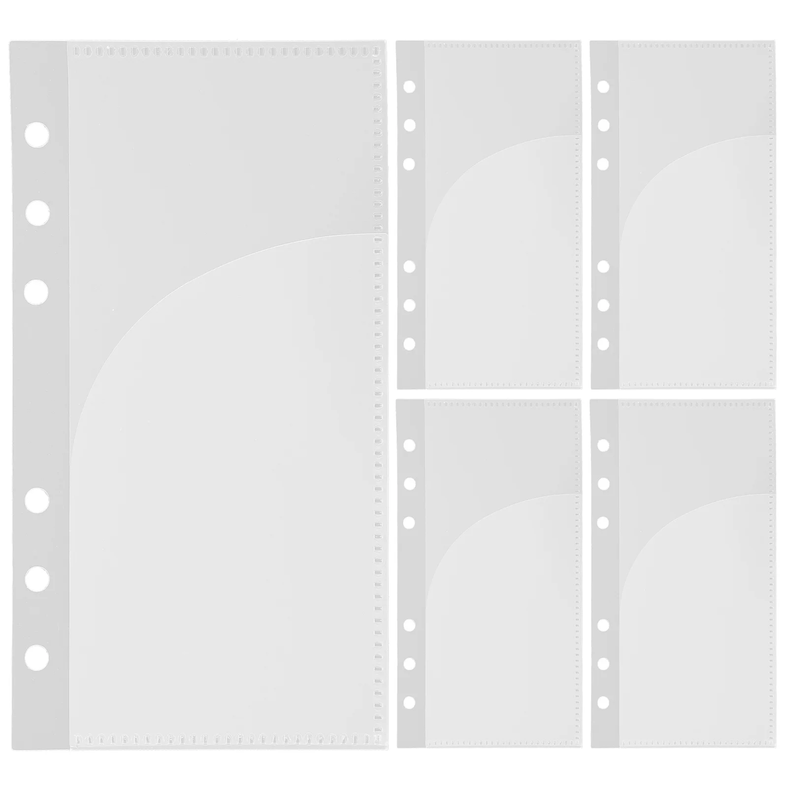 5Pcs Replaceable Budget Inserts Sturdy Binder Pockets for Expense Tracking Money Management Daily Use Portable Finance