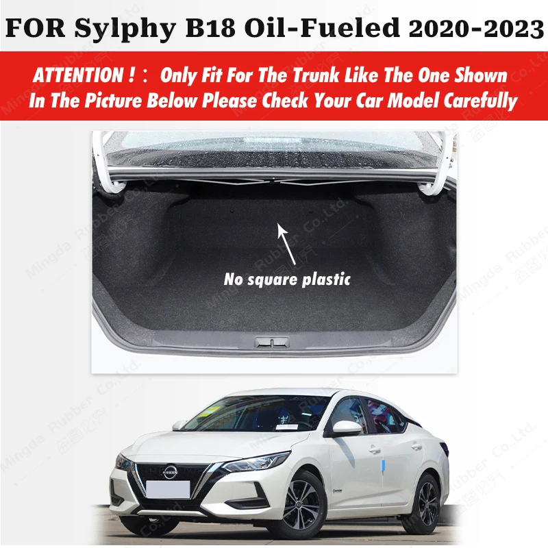 Full Coverage Trunk Mat For Nissan Sylphy Oil-Fueled 14th Gen. B18 2020-2023 21 22 Car Cover Pad Interior Protector Accessories