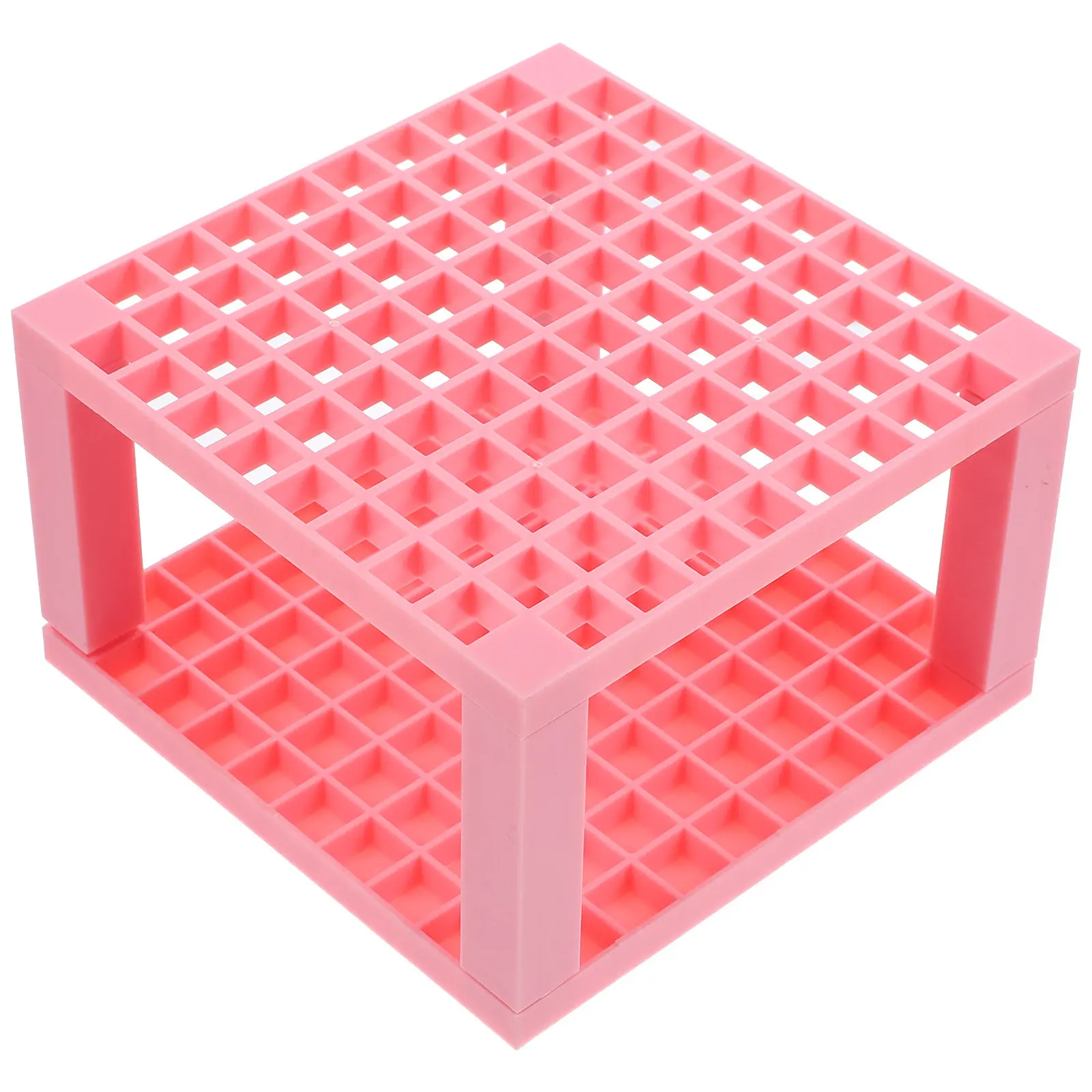 Square Container Paint Pen Storage Craft Organizer Holder Pink Aesthetic for Desk