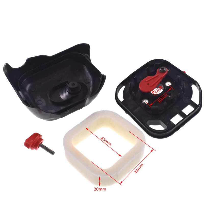 1 Set Air Filter Assembly With Cover For G26LS Strimmer Brushcutter 25.4CC Gasoline Engine Lawn Mower Parts Replacement