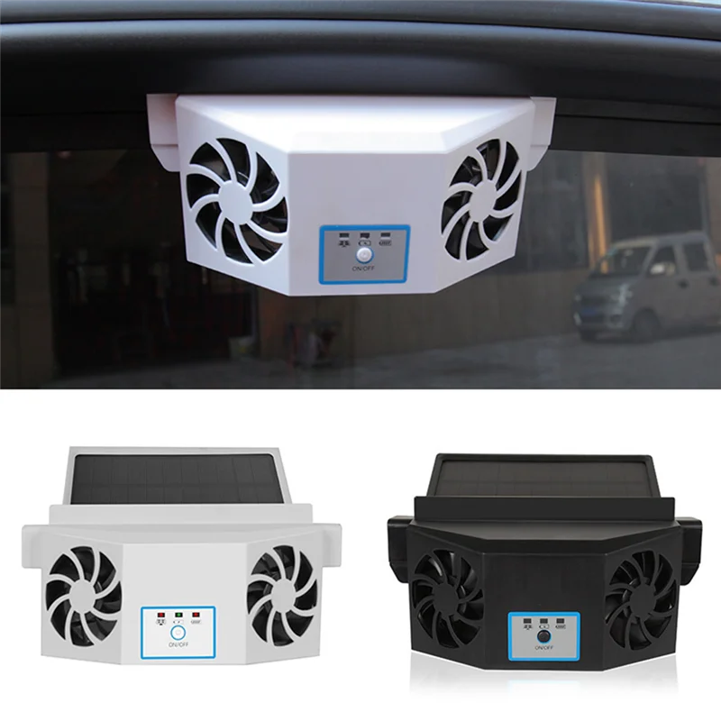 Car Exhaust Fan Fan Car Cooling Air Circulation Car Ventilation Fan Car Accessories, Black