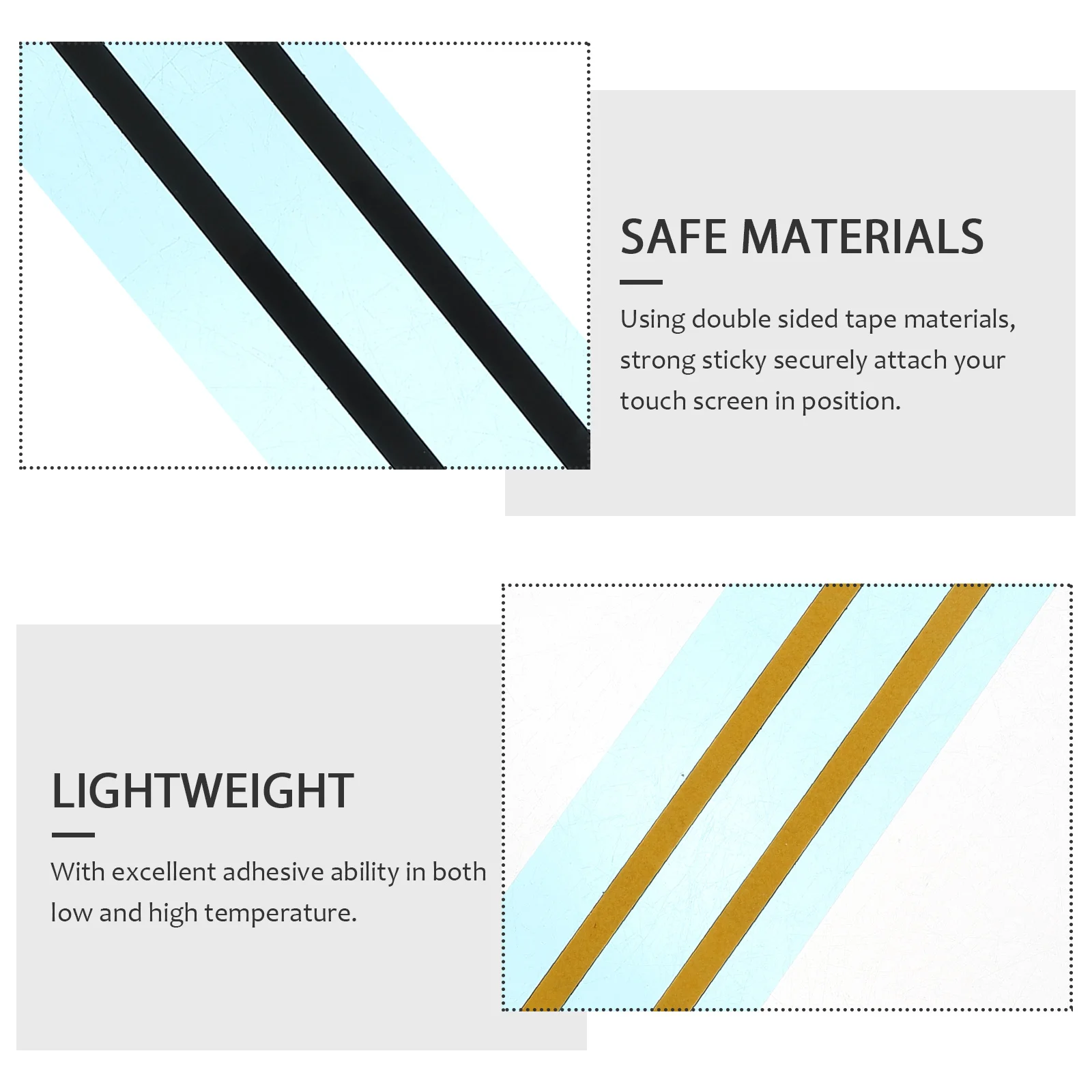 10Pcs LCD Repair Tape Premium Double Sided Adhesive for Phone Screen Protector Removal Heat Resistant Strong Sticky Easy