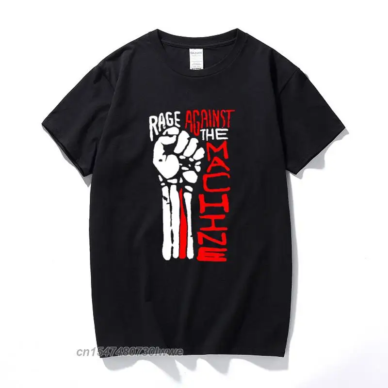 New Fashion Mens Tshirt Rage Against The Machine T Shirt For Men Cotton Casual T-Shirt Tops Tee