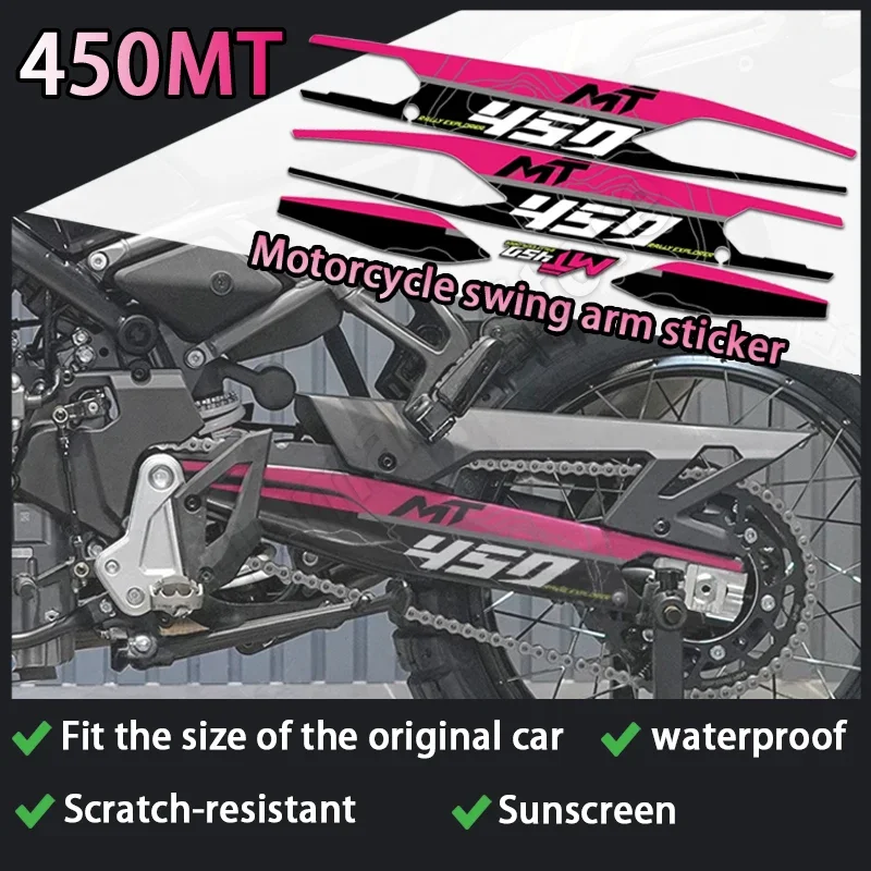 

For CFMOTO 450MT 450 MT 2024 year 3M Motorcycle Swing arm Decal Waterproof Rotating Shaft Swingarm Stickers