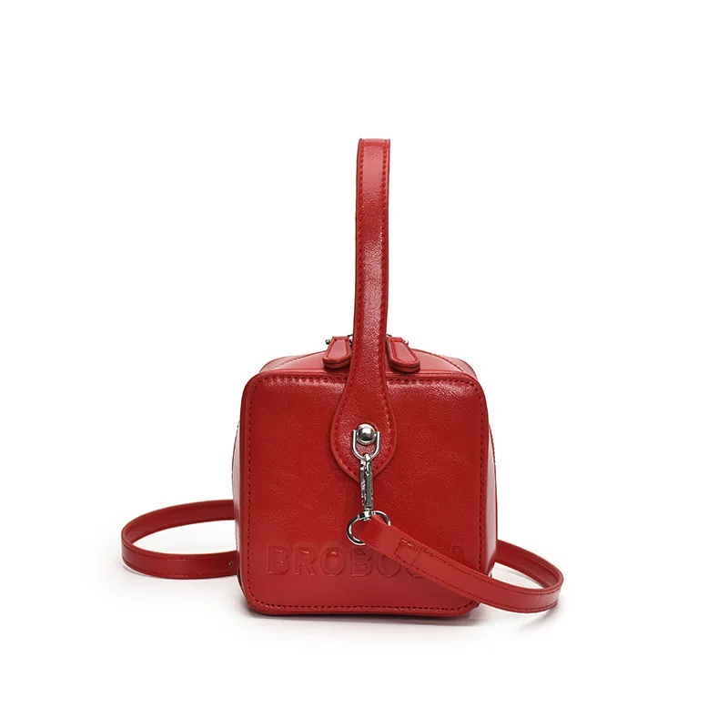 حقيبة يد بيضاء بسيطة للنساء في الصيف حقيبة صغيرة الحجم مع فضي عصري على طراز INS #2