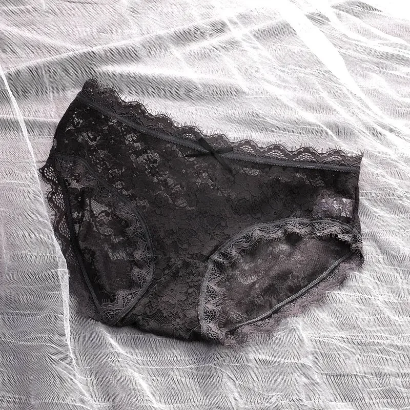 ملابس داخلية نسائية حرير جليدي كامل من القطن الخالص مضاد للبكتيريا يسمح بمرور الهواء بخصر منخفض للفتيات اليابانيات الصغيرات دانتيل صيفي Ultra T
