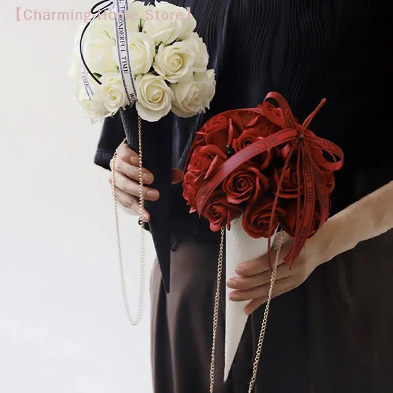 【M】Ice Cream Cone, Fresh Flower Packaging Paper, Thickened Cardboard, Fresh Flower