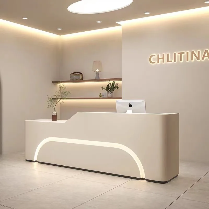 Simple beauty salon checkout page clothing store bar table baking paint medical beauty hairdressing front desk company receiving
