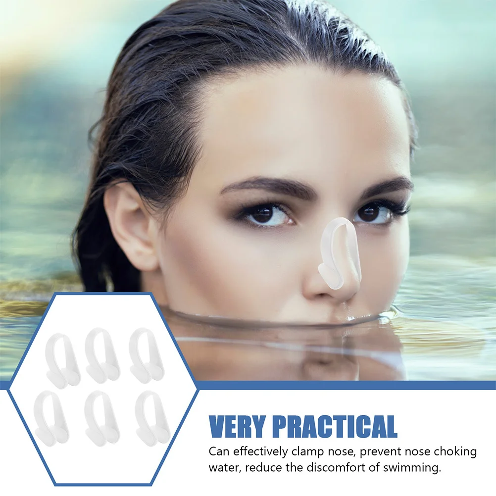 

6 Boxes Professional Nose Plugs Anti-Water Choking Durable Comfortable Fit Swimming Surfing Shower Water Sport Nose Clamps