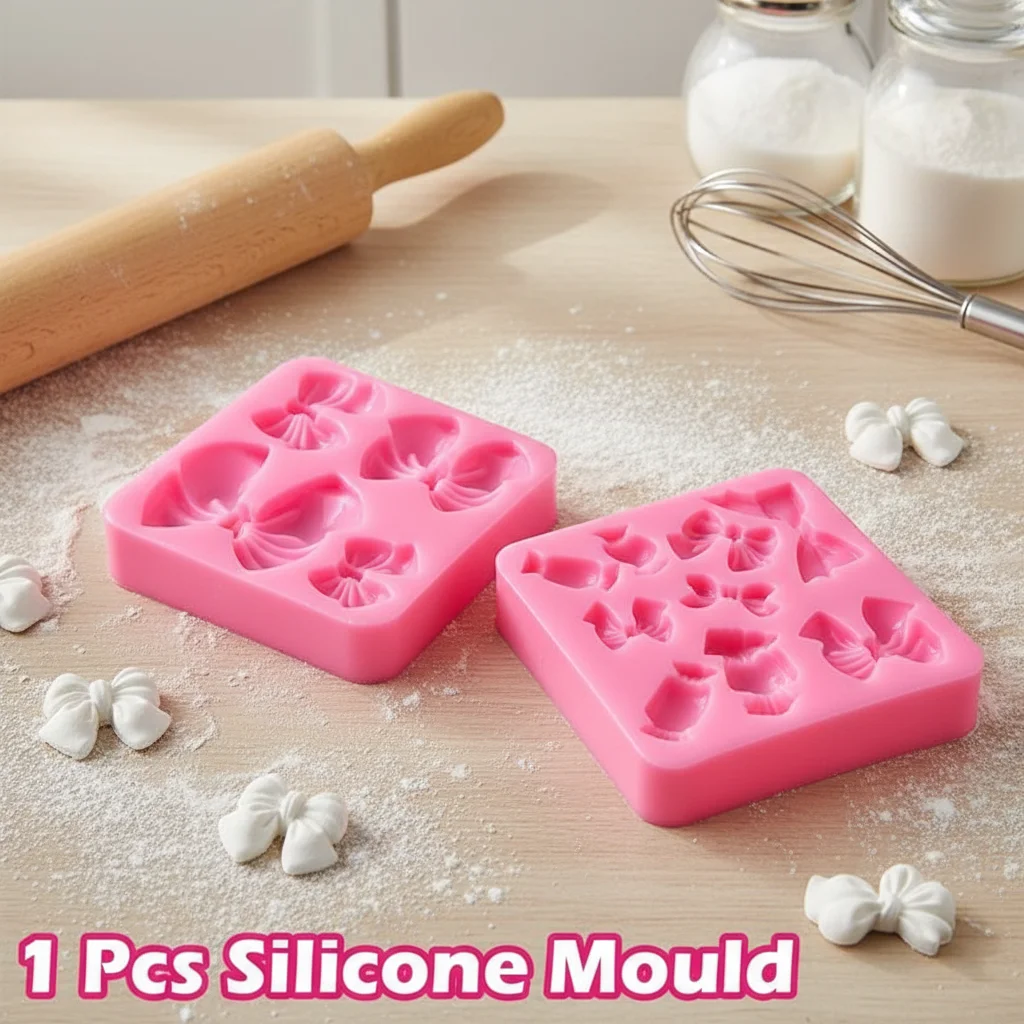 

1 Pc Bow Knot Silicone Resin Mold for Cake Decoration Pastry Baking Tools Kitchen Accessories