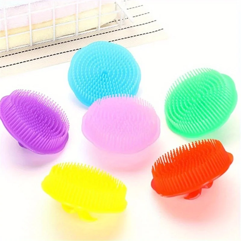 1pc Ergonomic Hair Brush for Normal Hair - Plastic Bristle Scalp Massager with ABS Handle - Gentle