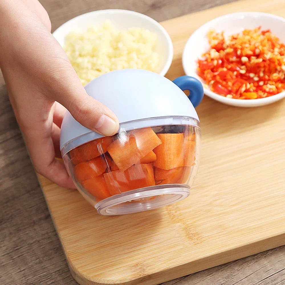Multifunction Vegetable Chopper Meat Mini Garlic Cutter Machine Kitchen Grinder Manual Blender Onion Ginder Crusher Grater Box